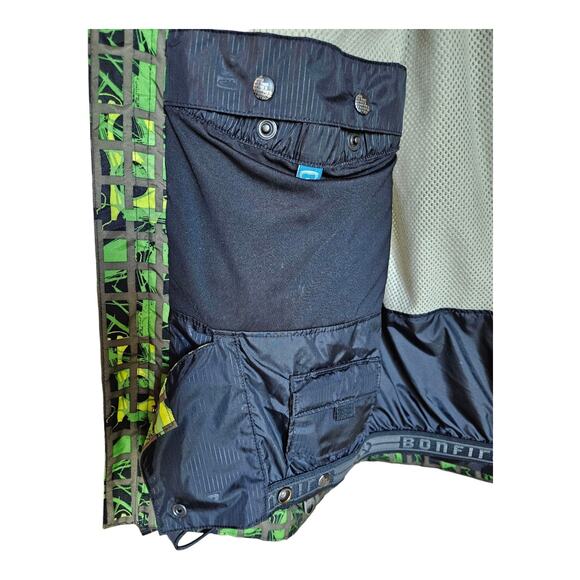 BONFIRE Men's S Snowboarding Chroma Fusion Jacket Hooded Full Zip Mesh Lined 42" - Picture 7 of 12